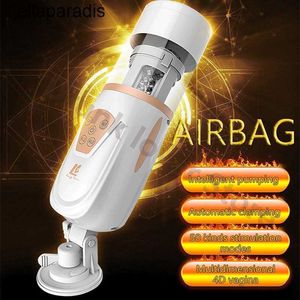 Masseur adulte 4D canal automatique Piston télescopique mâle masturbateur réaliste vagin vraie chatte Air sucer vibrateur Sex Toys pour hommes