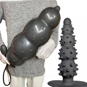 Masajeador para adultos, el más grande, 12cm, inflado, tapón Anal, gran tapón Anal, consolador con punta, estimulador, Juguetes sexuales para mujeres/hombres, masturbadores, productos grandes