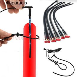 Masajeador para adultos Electro Shock Penis Plug Cock Ring Estimulación eléctrica Juguetes sexuales uretrales Dilatador de uretra Accesorios de masturbación masculina