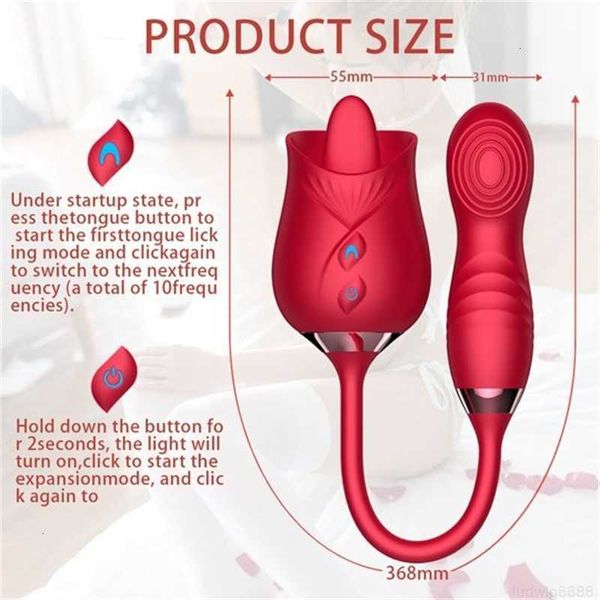 Masajeador para adultos, venta al por mayor de fábrica, succión del clítoris, consolador en forma de rosa para adultos, vibrador sexual para mujeres, estimulador de clítoris de silicona