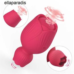 Masajeador para adultos Vibrador de rosa mágico juguete para mujeres estimulador de clítoris con lengua lamiendo pezón oral clítoris herramientas sexy impermeables