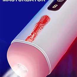 Volwassen massager Male masturbator pijpbeurt speelgoed elektrische man pocket pussy automatisch zuigt krachtige zuigmachine echte vagina's voor mannen