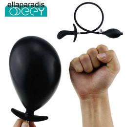 Masajeador para adultos Inflable Anal Gran Consolador Plug Butt expandible con productos de bomba Juguetes sexuales de silicona para mujeres/hombres Masajeador dilatador