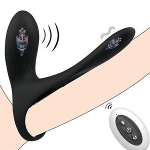 Volwassen Massager penis Vibrator met Ring Paar Vagina Clitoris Stimulator Speelgoed voor Mannen Afstandsbediening Langdurige Erectie