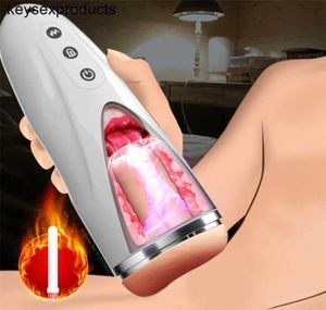 Volwassen massager realistische tong en mond mannelijke masturbator cup vagina pijpbeurt sex machines speelgoed voor mannen pocket pussy vibrerend stro6800622