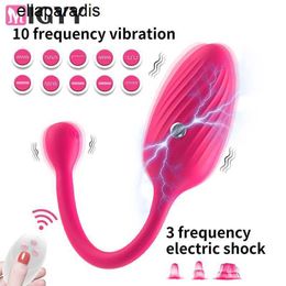 Masajeador para adultos Control remoto Kegel Choque eléctrico Bolas vaginales para mujeres Estimulación del clítoris Vibrador Juguete sexual Masturbación femenina Huevo vibrante