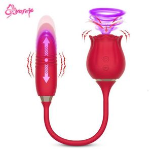 Volwassen massager Rose Toy Sucking Vibrator voor vrouwen die dildos clit sucker clitoris stimulatie duwen stimulatie vrouwelijke masturbator massager