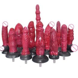 Juguetes sexuales masajeador consolador de silicona rugosa para máquina sexual enchufe rápido/vac-u-lock accesorio de masturbación mujeres juguetes de juego Anal