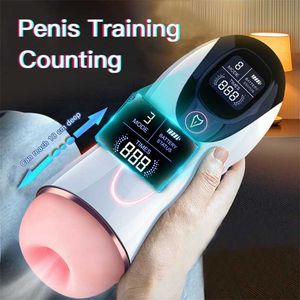 Massager speelgoed voor volwassenen voor mannen Automatisch Zuigen Vibrator Artificial Cunt Cup Echte vaginale zuigpijp Penis Volwassenen Winkel 18