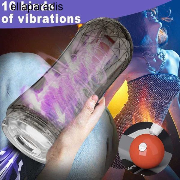 Masseur adulte en Silicone Transparent pour hommes, coupe d'avion, vibrations de chatte artificielle, Machine à sucer, chatte douce, jouets sexuels pour hommes