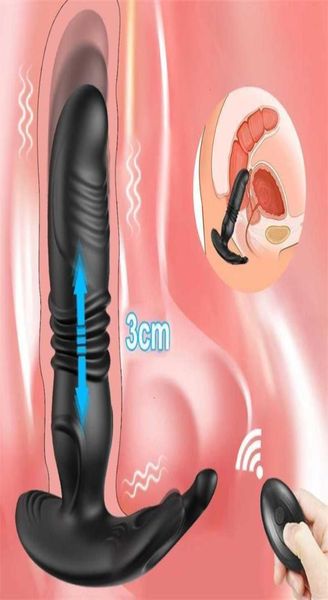 Masajeador de adultos Wireless Telescópico Telescópico para Hombres Vibrador Anal Vibrador Localización Masturbador Masturbator Buttplug Adultos Sex Toys Women3895840