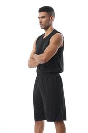 Camisetas de uniformes de traje de baloncesto para hombres adultos