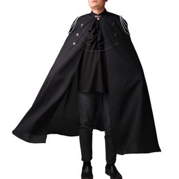 Volwassen mannen capes voor Halloween -kostuums Middeleeuwse Renaissance Militaire vrouwen cosplay kostuumaccessoires Cloak Performance Coats