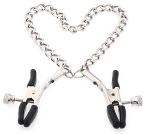 Pinzas para pezones de metal para adultos con cadenas Pinzas para el pecho/pinzas Juguetes sexuales para parejas Productos sexuales para mujeres Juegos para adultos