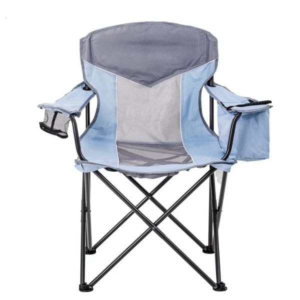 Chaise de camp en maille surdimensionnée adulte avec gris vert plus frais 240521