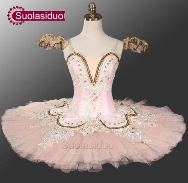 Tutú de Ballet rosa para adultos, Ropa de baile profesional para escenario, traje de actuación de Ballet clásico azul y blanco personalizado SD00282368386