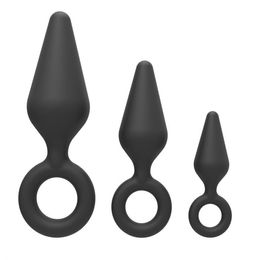 Produit adulte Silicone Handheld Pull Ring Postérieur Plug Anal Pour Couple Femmes Masturbation Vaginale Cul Massage De La Prostate Sex Toy4810990