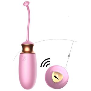 Volwassen product draadloze afstandsbediening G-spot trillings Jump Egg Vibrator Sekspeelgoed met neppenis 240430