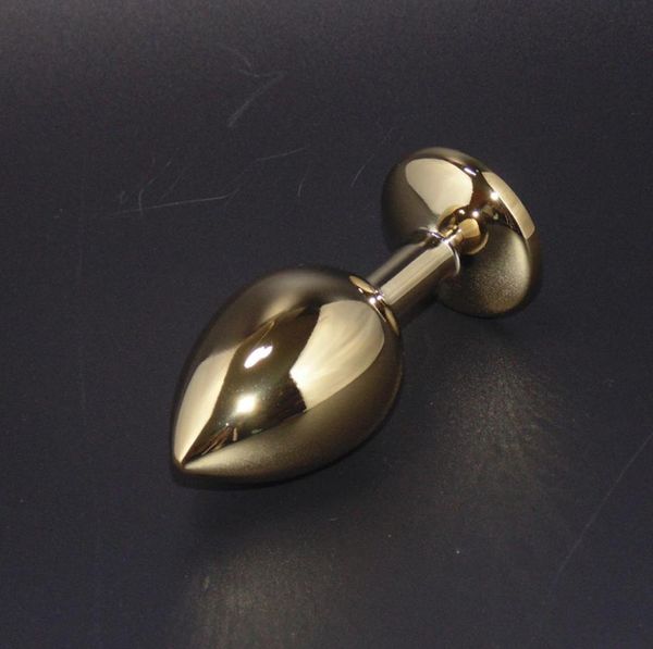 Produits adultes Color Gold Metal Butt Butt en acier inoxydable Plug anal Sex Toys for Men Women6498729