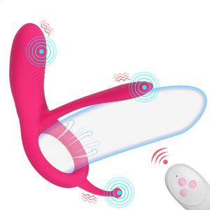 Produits pour adultes Cock Ring à distance Stimulateur clitoridien 10 vitesses Sex Toys pour couples Masseur de prostate Anneaux de pénis Vibrateur pour hommes 240117