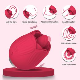 Productos para adultos Rose Toy Vibrator Mujer para mujeres con lengua potente Lamiendo pezón oral Estimulador de clítoris Juguetes sexy para adultos 18 230316