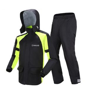 Adulto tormenta de lluvia hombres impermeable conjunto motocicleta impermeable pantalones de lluvia traje cuerpo motocicleta montar impermeable al aire libre mujeres viajes R6 201015