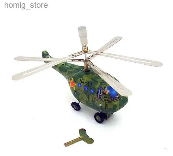 Serie de adultos Estilo retro Toy Metal Tin Militar Military Airplane Clock Modelo de juguete RETO RETRO Toy Regalo Y240416