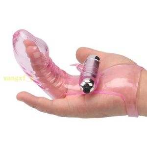 Jouet sexuel adulte G Spot Clitoris Stimuler le vibrateur de la chatte du doigt pour la femme