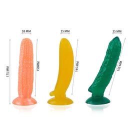 Volwassen speeltjes dildo groente serie banaan maïs komkommer vestibule anaal plug vrouwelijke masturbatie gebruiksvoorwerp 240315
