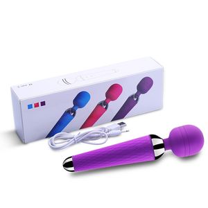 Toys sexuels pour adultes pour femme 10 vibratants de clitoris oraux rechargeables USB pour femmes Av Magic Wand Vibrator G-spot Massageur 6xWV