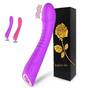 Jouets sexuels adultes pour femmes gode 10 Mode vibrateur à tête unique jouets sexuels féminins nouveau Silicone fort choc Av bâton Instruments de Masturbation Massage doux