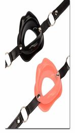 Jouets sexuels pour adultes pour femmes, fétiche en cuir, lèvres en caoutchouc, anneau torique, bouche ouverte, Gag, contraintes de Bondage, BDSM, jouet érotique 2995568