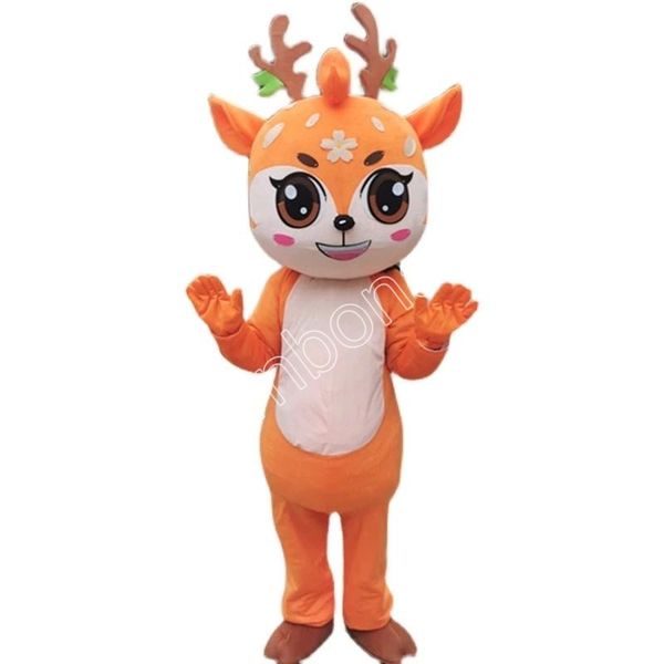 Adulte Sika Deer Mascot Costumes Cartoon Character Tiptifit Suit Noël Tépare de fête extérieure Taille adulte Vêtements publicitaires promotionnels