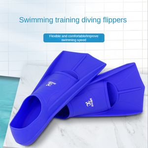 Adulte Silicone Kids Training Men Sores S Femmes Équipement de plongée Piniilles de nage Chaussures nageurs Flippers Fin Shoe Flipper