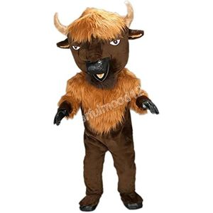 Déguisement de mascotte Bison Buffalo taille adulte déguisement carnaval thème déguisement déguisement en peluche