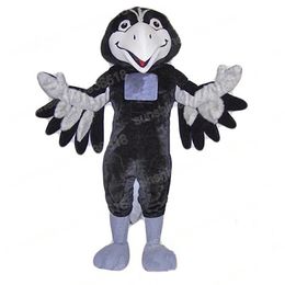 Taille adulte Black Hawk Mascot Costume Top Cartoon Anime THEME CARNIVAL UNISE ADULISTES Taille de Noël Fête d'anniversaire de Noël