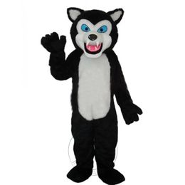 Costume de mascotte de loup noir de taille adulte Vêtements de performance de carnaval Costume de fantaisie personnalisé Ad Apparel