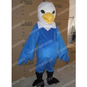 Taille adulte Blue Bald Eagle Mascot Costumes Halloween Cartoon Character tenue Suit Noël