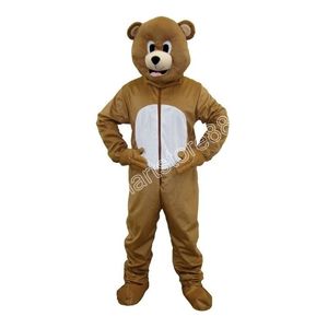 Costumes de mascotte d'animaux d'ours brun de taille adulte Thème animé Mascotte de dessin animé Personnage Costume de fête de carnaval d'Halloween