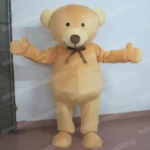 Costume de mascotte d'ours en peluche marron de taille adulte, personnage de thème de dessin animé, carnaval unisexe, fête d'anniversaire d'Halloween, tenue d'extérieur fantaisie pour hommes et femmes