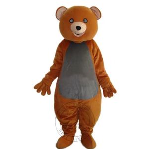 Costume de mascotte ours en peluche brun taille adulte déguisement thème dessin animé tenue publicité