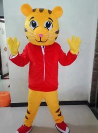 Taille adulte Daniel le tigre mascotte Costume Halloween noël personnage de dessin animé tenues Costume dépliants publicitaires vêtements