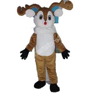 Taille adulte cerf mascotte Costumes thème animé mascotte dessin animé personnage Halloween carnaval fête Costume