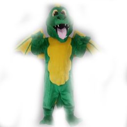 Mascota de dinosaurio de tamaño adulto, disfraz de dragón volador verde personalizado, disfraz de fiesta de cumpleaños para eventos de Shool, mascota