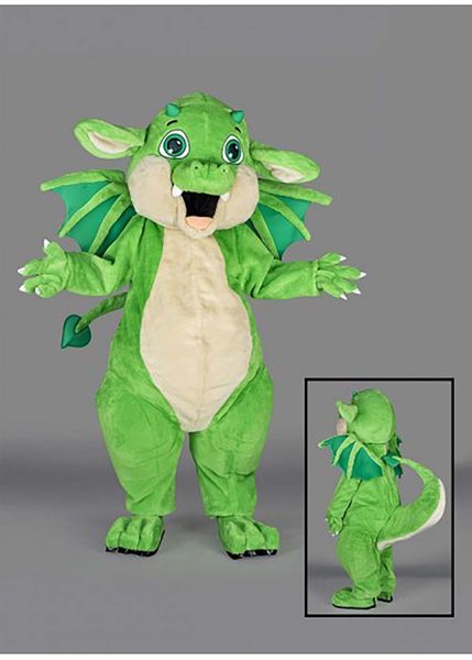 Taille adulte haute qualité joyeux Jolly vert Dragon mascotte Costume noël Halloween Animation Performance accessoires