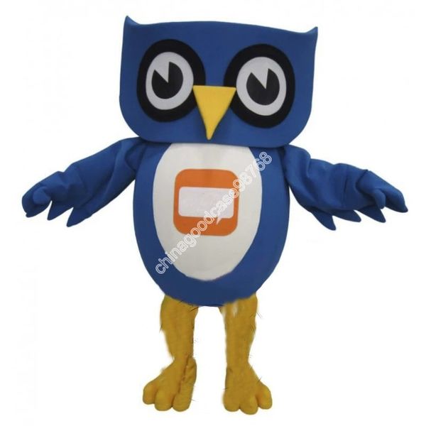 Taille adulte belle mascotte hibou bleu Costume Halloween Noël fantaisie robe de soirée dessin animé personnage tenue costume carnaval unisexe adultes tenue