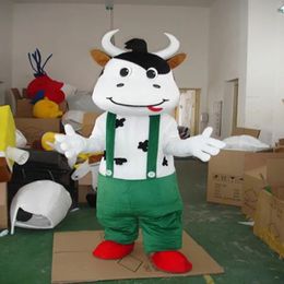 Taille adulte Milk Cow Mascot Costume Halloween Christmas Fancy Party Robe Cartoonfancy Robe Carnival Unisexe Adults Tenue