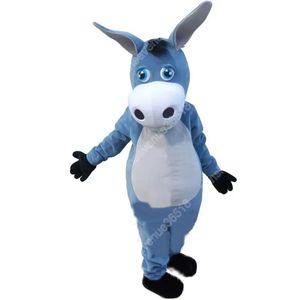 Volwassen maat Nieuwste ezel mascotte kostuum cartoon thema karakter carnaval unisex halloween carnaval volwassenen verjaardagsfeestje fancy outfit voor mannen vrouwen