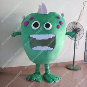 Taille adulte la plus récente bactéries verte mascotte costume de dessin animé thème unisexe halloween carnaval adultes fête d'anniversaire tenue de fantaisie pour hommes femmes