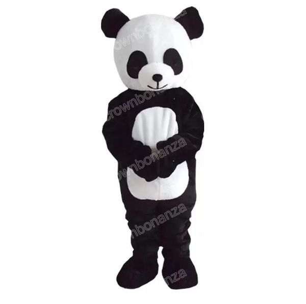 Costumes de mascotte de panda de taille adulte Halloween personnage de dessin animé tenue costume de Noël tenue de fête en plein air unisexe vêtements publicitaires promotionnels